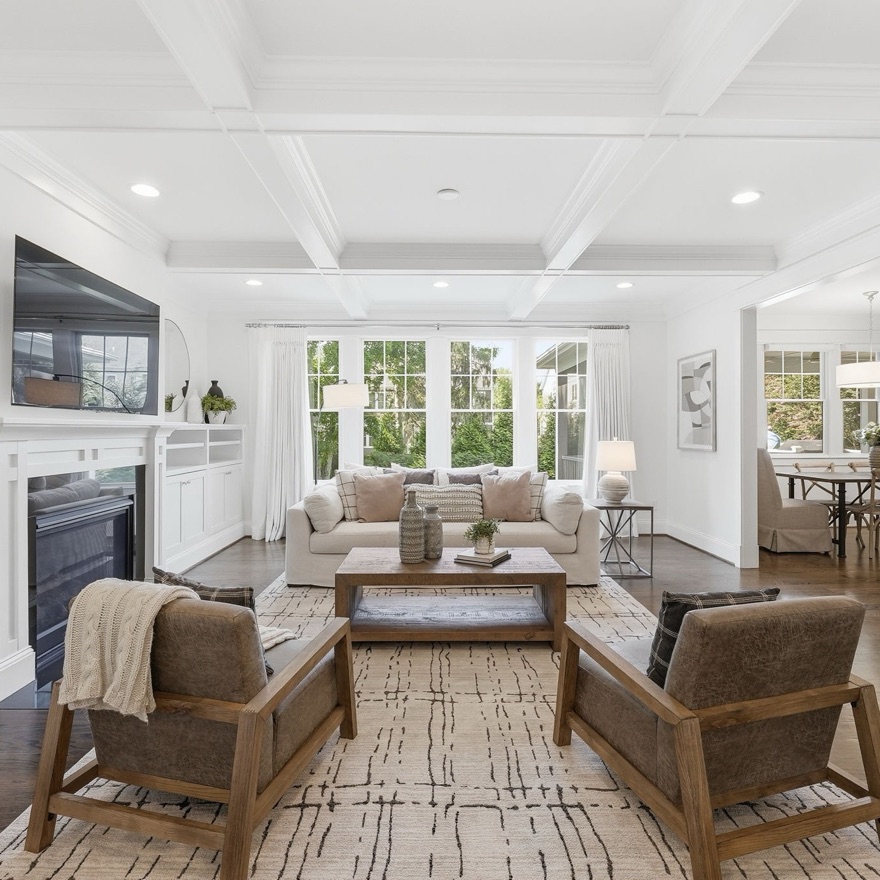 Staged dining room, Dead Run Drive, McLean