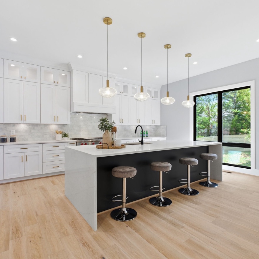 Staged kitchen, Great Falls Street, McLean